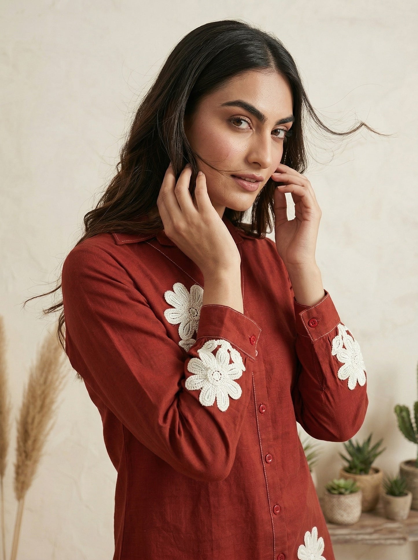 Dresoul Pure Cotton Embroidered Co-Ord Set
