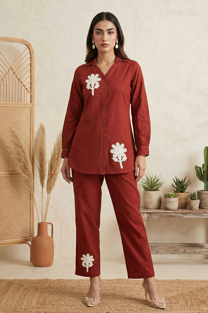 Dresoul Pure Cotton Embroidered Co-Ord Set