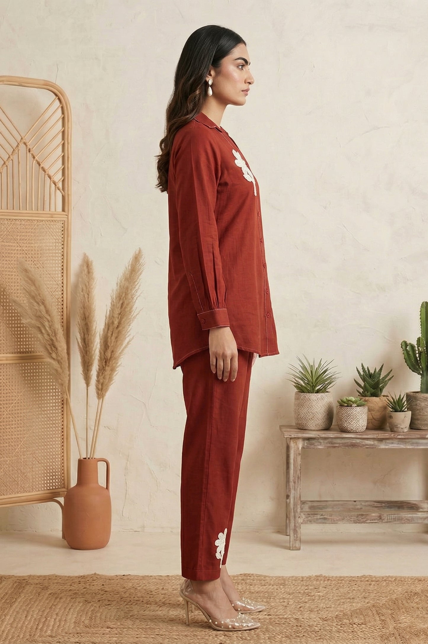 Dresoul Pure Cotton Embroidered Co-Ord Set