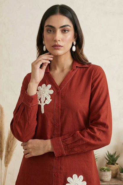 Dresoul Pure Cotton Embroidered Co-Ord Set