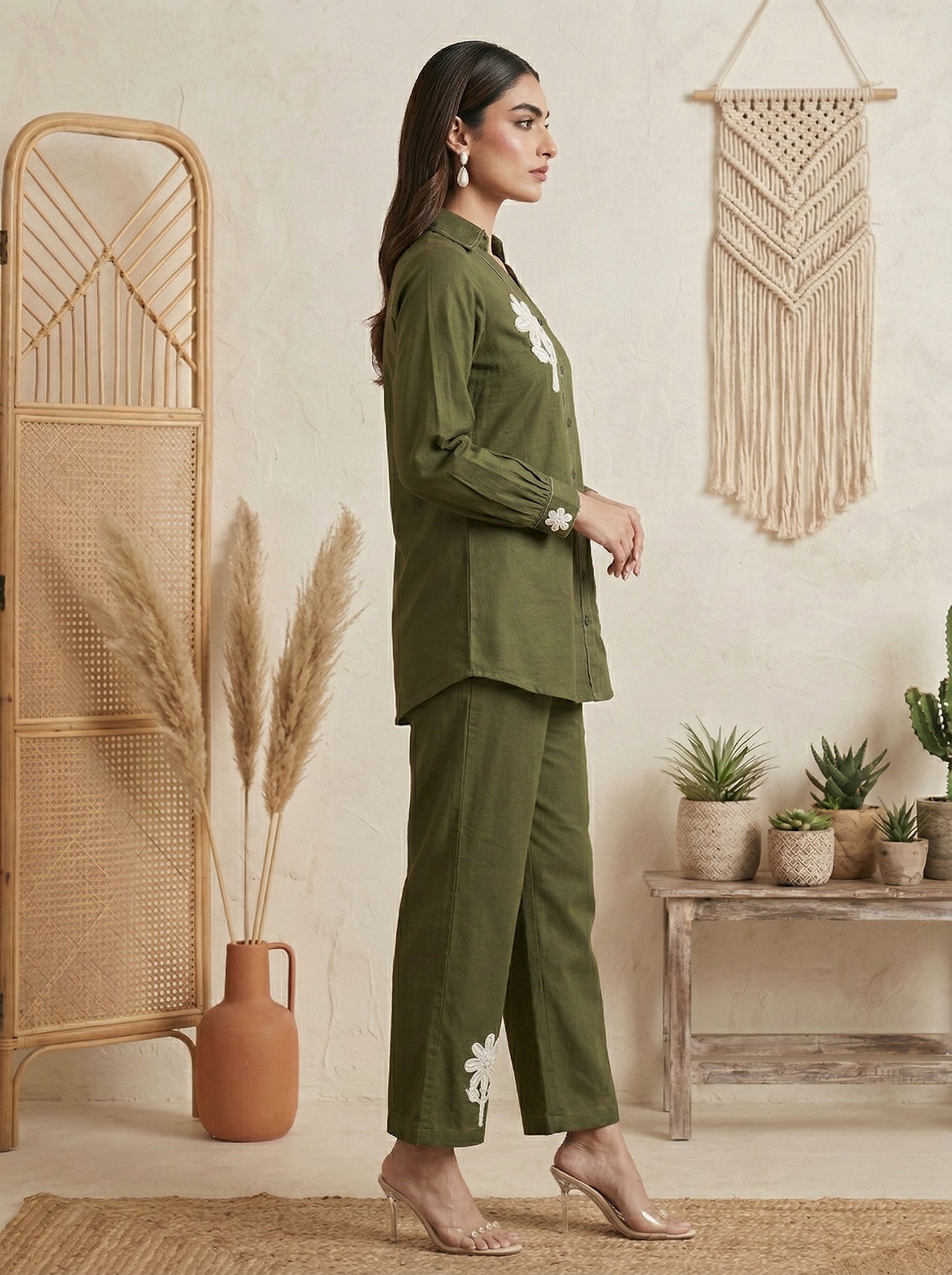 Dresoul Pure Cotton Embroidered Co-Ord Set