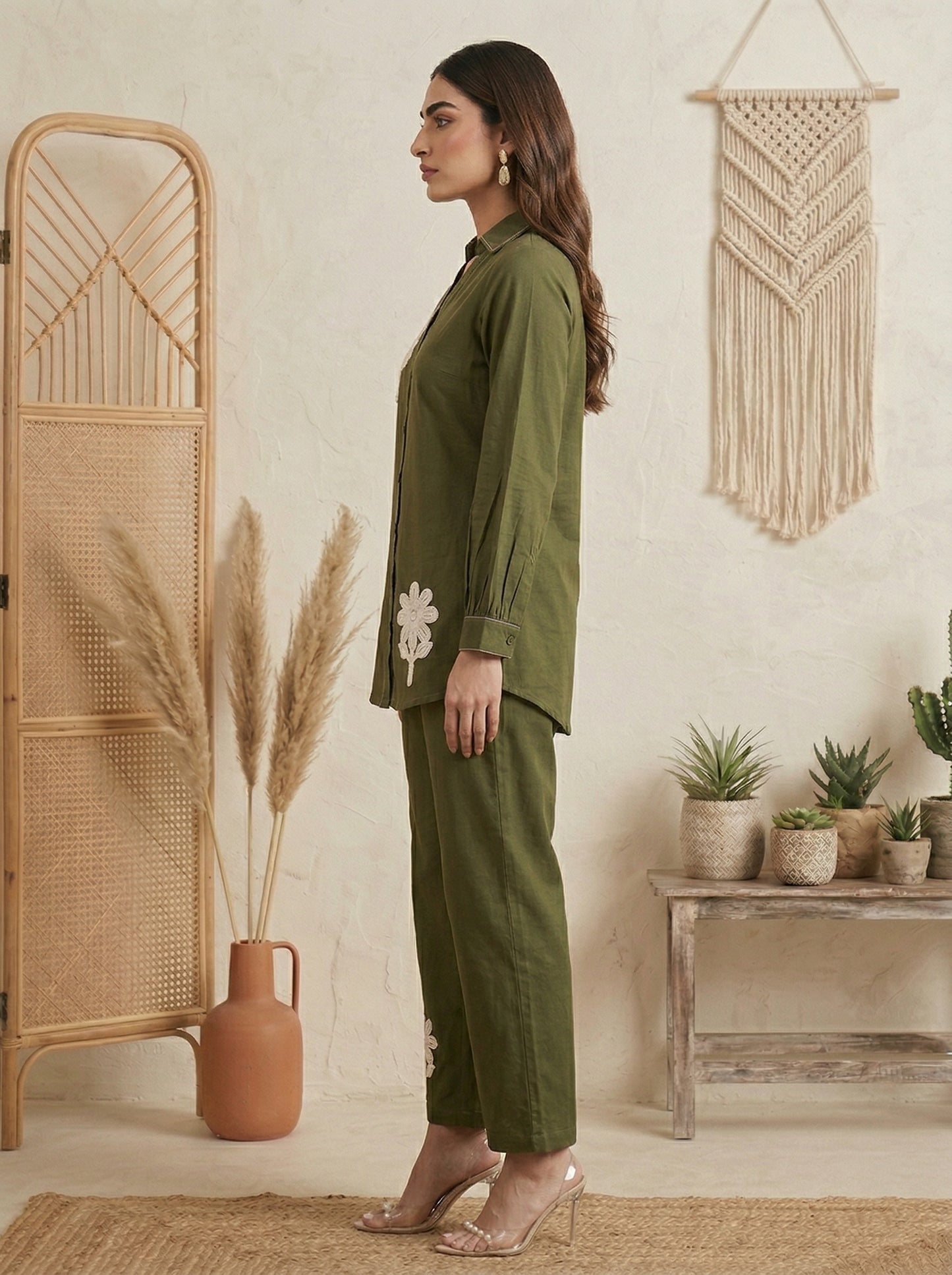 Dresoul Pure Cotton Embroidered Co-Ord Set