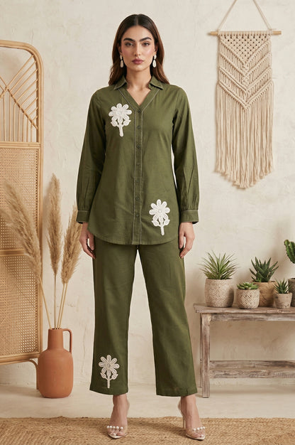 Dresoul Pure Cotton Embroidered Co-Ord Set