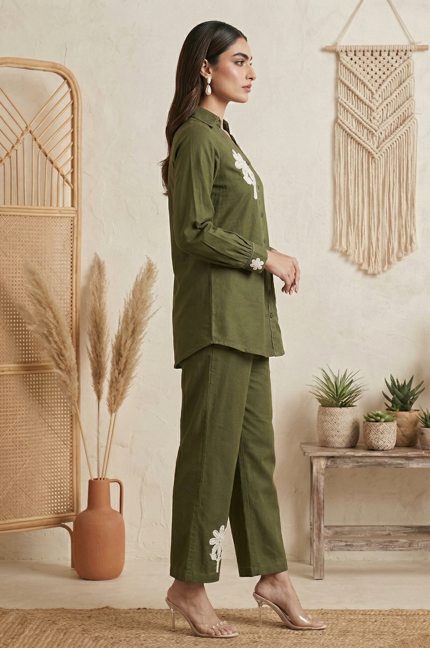 Dresoul Pure Cotton Embroidered Co-Ord Set