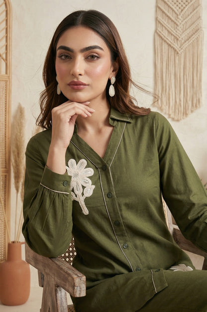Dresoul Pure Cotton Embroidered Co-Ord Set